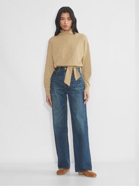 Aritzia Wilfred Lauren Tie Up Sweater Cashmere Wool Knit Blend